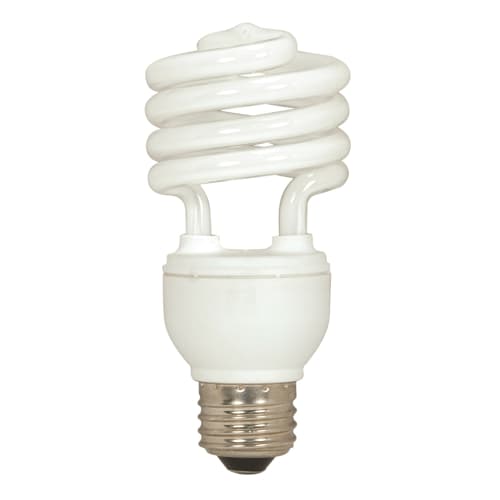 Satco® Compact Fluorescent Spiral Lightbulb, 18W/75W, Medium Base, Soft White